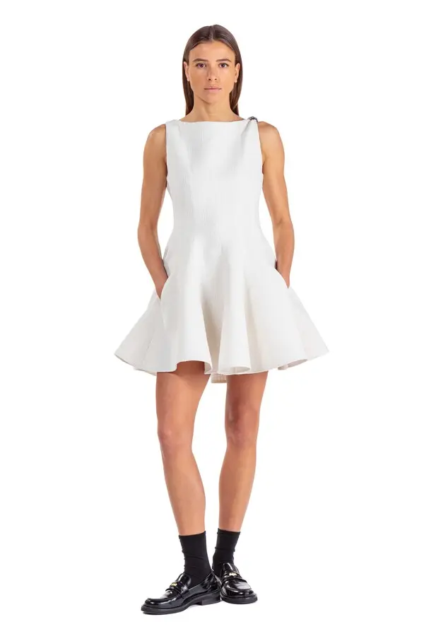 Short Flared Tweed Dress 1 Image