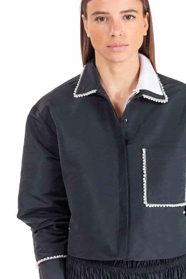 Boxy Cut Taffeta Shirt 1 Image