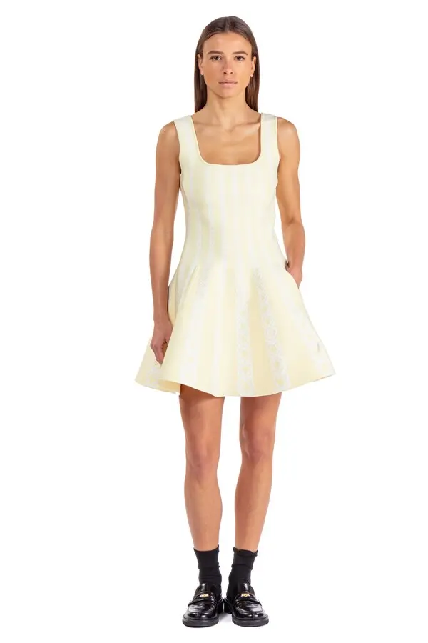 Jacquard Knit Short Dress 1 Image