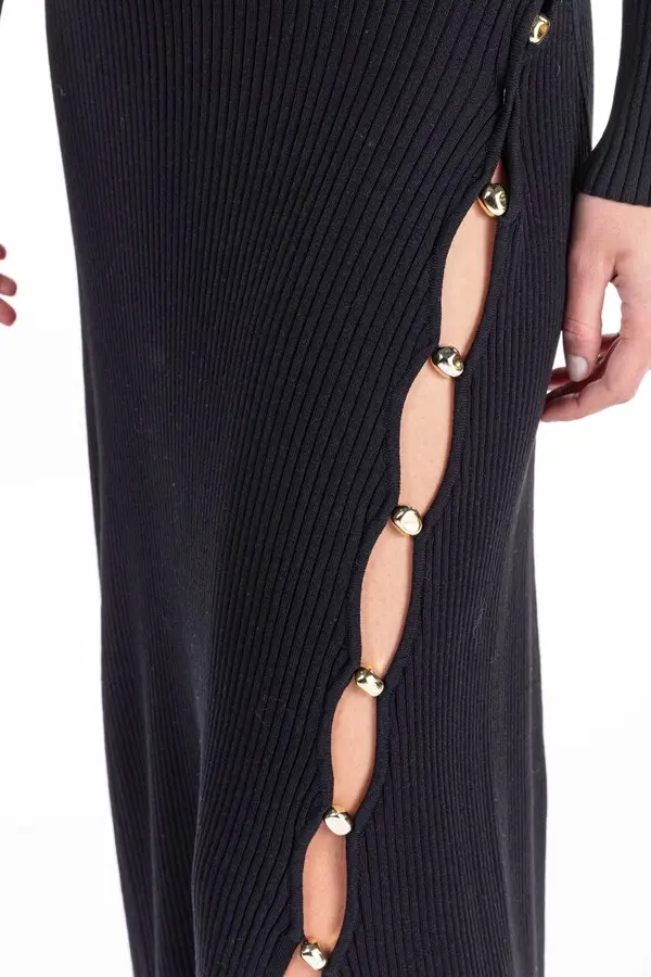 Cutaway Rib Knit Maxi Dress 2 Image
