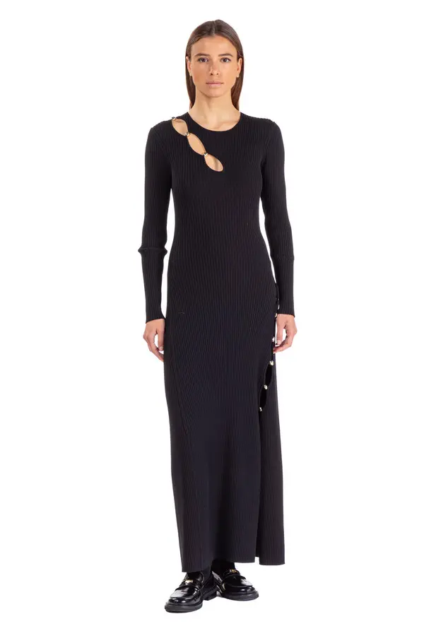 Cutaway Rib Knit Maxi Dress 3 Image