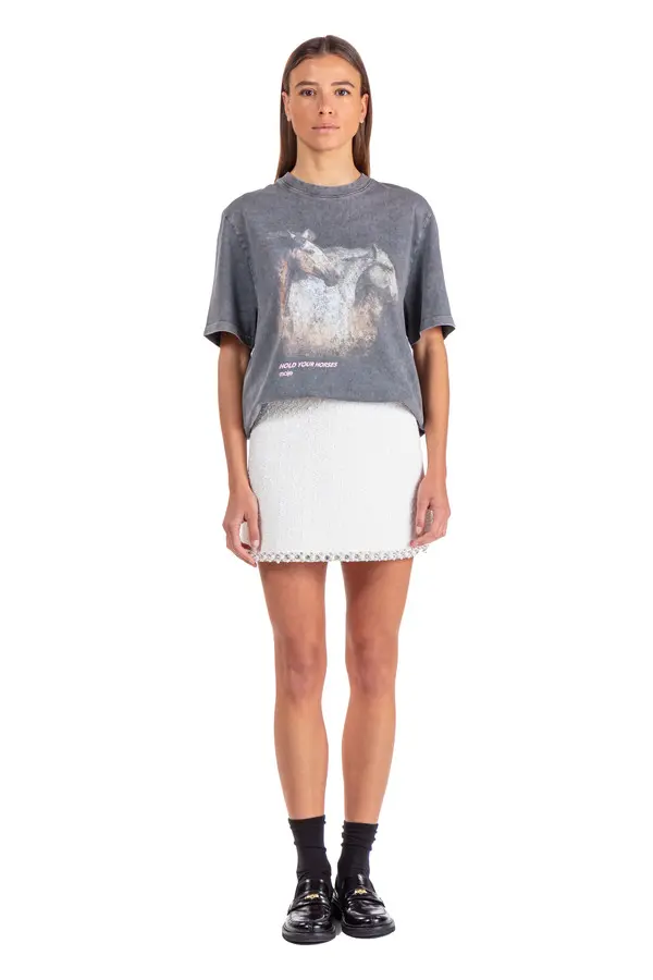 Horse Print Short Sleeve T-Shirt 2 Image