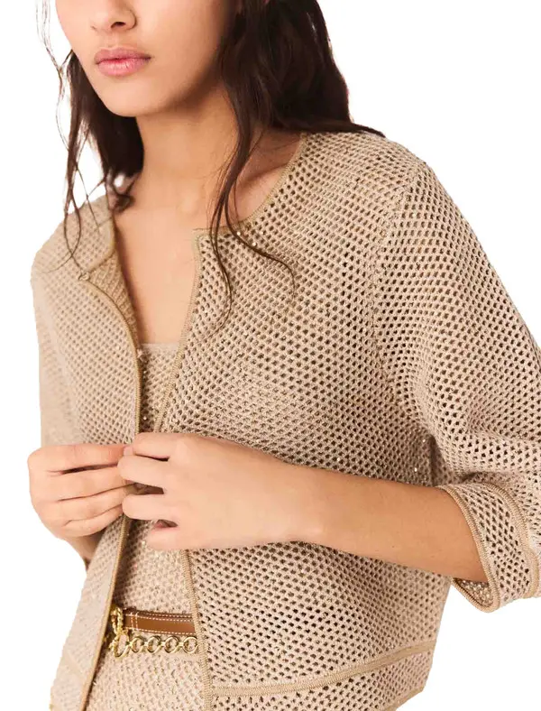 Rhinestone Knit Cardigan 2 Image