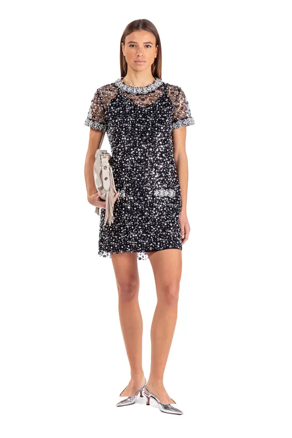 Rhinestone Floral Dress 2 Image