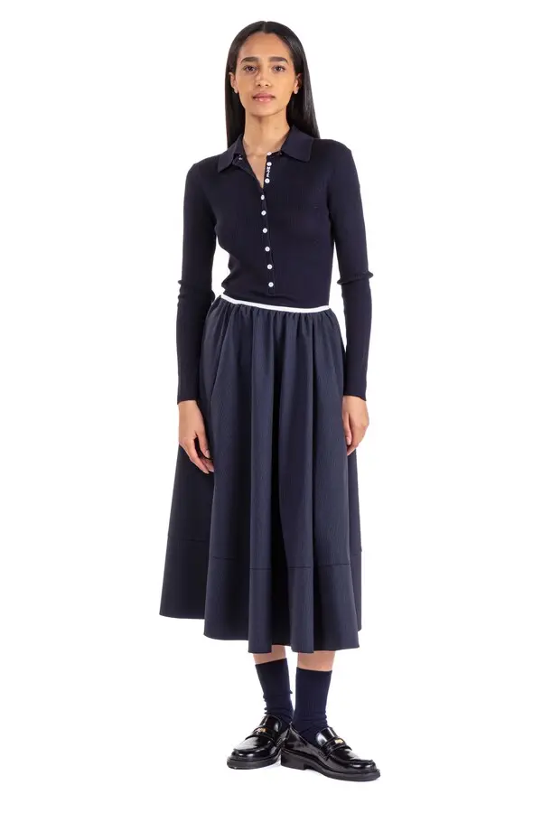 Polo Collar Ribbed Jumper 2 Image