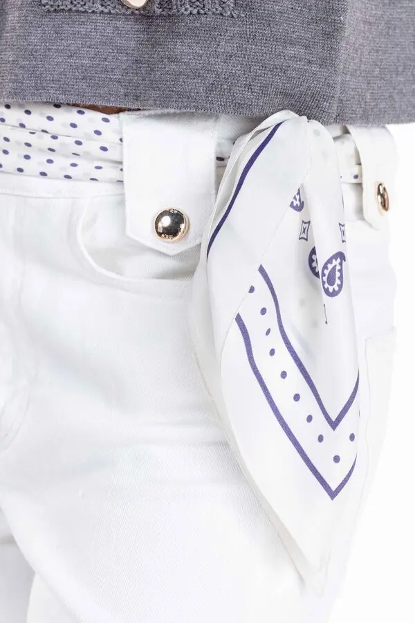 90X90 Printed Silk Square Scarf 1 Image