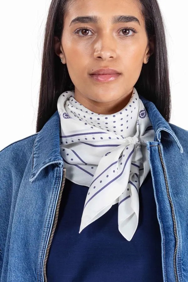 90X90 Printed Silk Square Scarf 2 Image