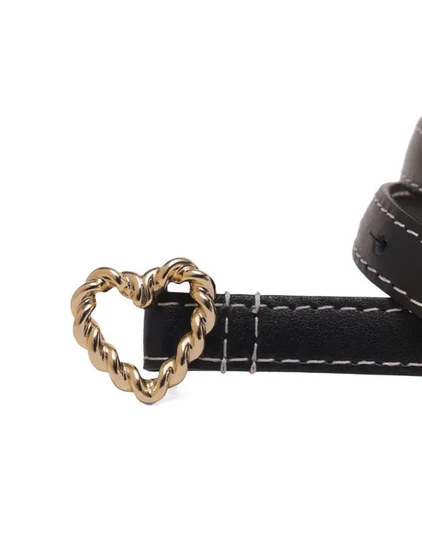 Slim Leather heart buckle Belt 1 Image