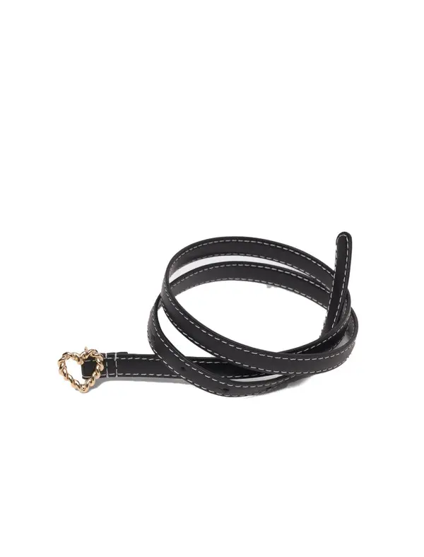 Slim Leather heart buckle Belt 2 Image