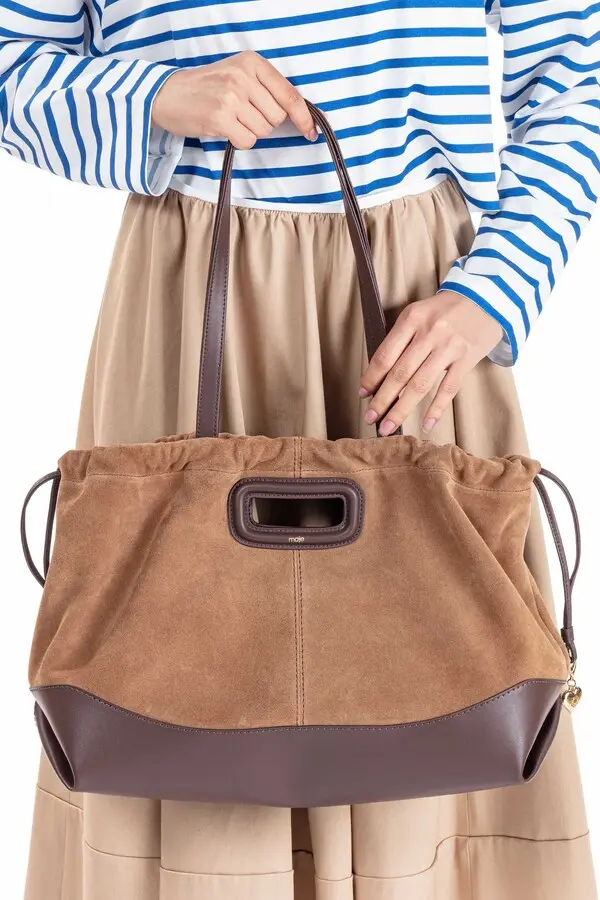 Leather And Suede M Tote Bag 2 Image