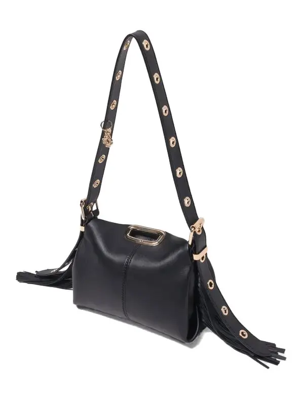 Gold Handle Miss M Leather Shoulder Bag 1 Image