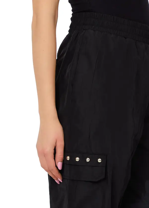 Cargo Pants with Silver Studs on Pockets 3 Image