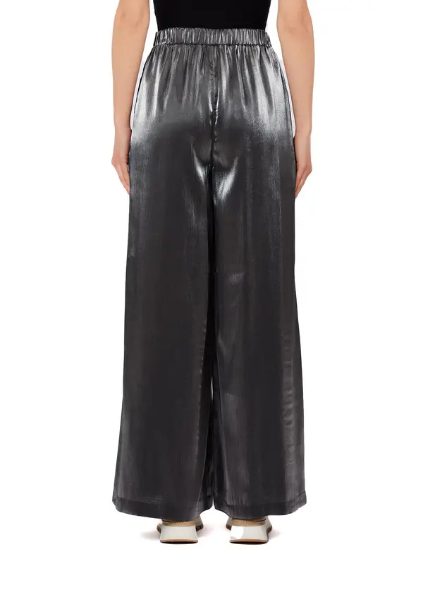 Laminated Flared Trousers 1 Image