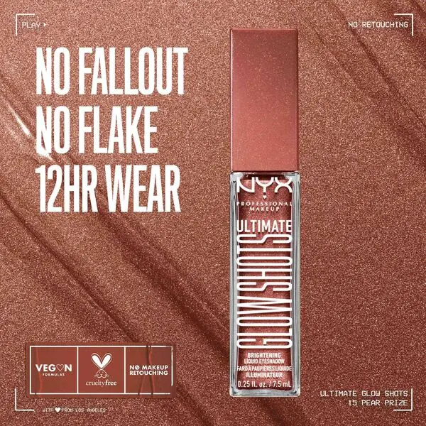 Nyx Professional Makeup Ultimate Glow Shots, Brightening Liquid Eyeshadow  6 Image