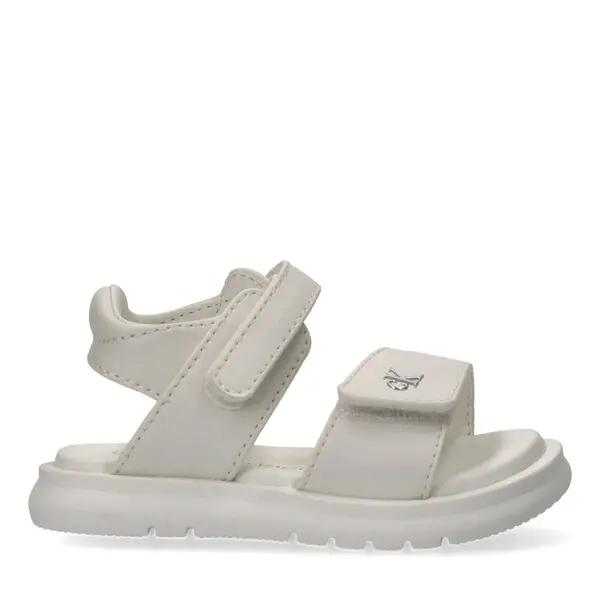 Faux-Leather Sandals with Silver CK Logo 1 Image