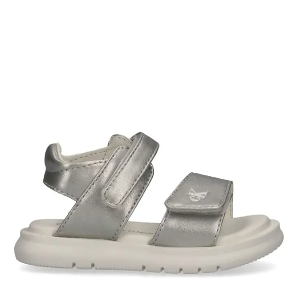 Kids Girls Double-Strap Metallic Sport Sandals 1 Image