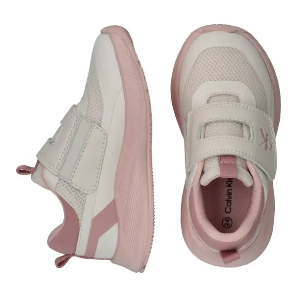 Kids Girls Low-Top Mesh Running Sneakers in Bright White 2 Image