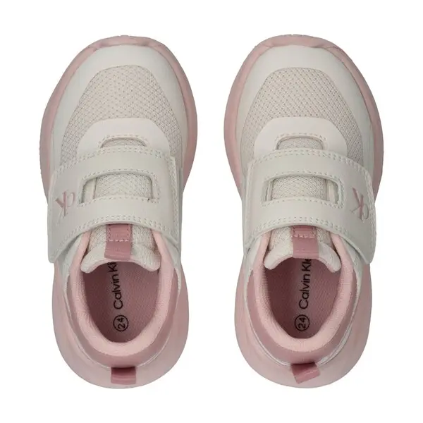 Kids Girls Low-Top Mesh Running Sneakers in Bright White 4 Image