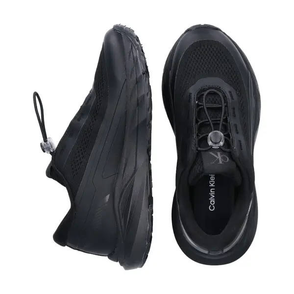 Triple Black Performance Sneakers with Toggle Lacing 3 Image