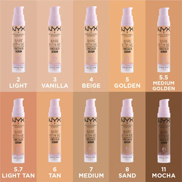 Nyx Professional Makeup Bare with Me Concealer Serum, Hydrating Natural Medium Coverage Concealer For Face & Body,Upto 24Hr Hydration for Skin 5 Image