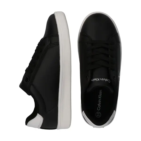 Low Cut Lace Up Leather Sneakers 2 Image