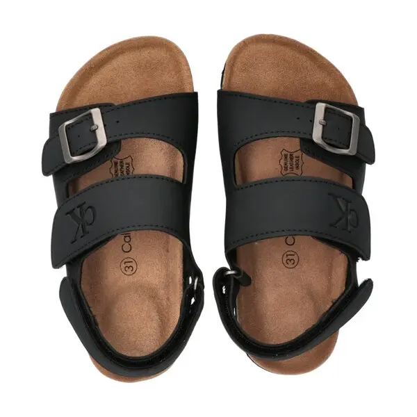 Sandal with Adjustable Buckle and Velcro Straps 2 Image