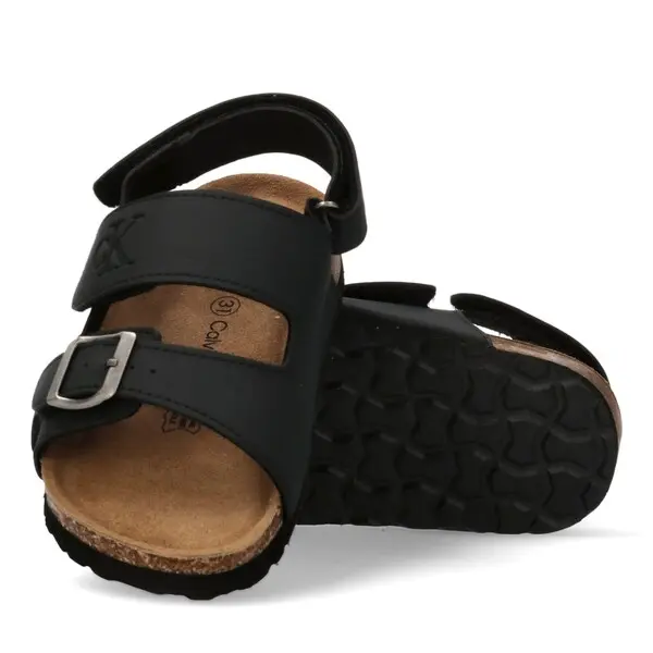 Sandal with Adjustable Buckle and Velcro Straps 3 Image