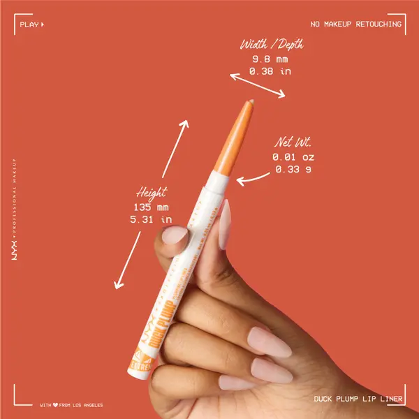 Nyx Professional Makeup Duck Plump Plumping Lip Liner, Lip Liner, Up To 10 HR Wear, Matte Finish, 8 Image