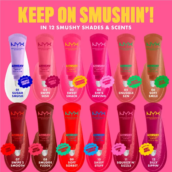 Nyx Professional Makeup Smushy Matte Lip Balm, Soft Diffused Color, Matte Finish 6 Image