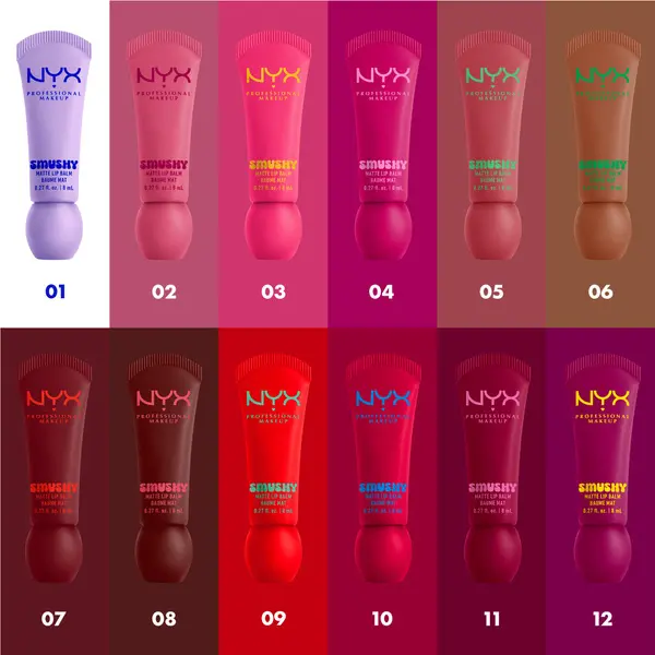 Nyx Professional Makeup Smushy Matte Lip Balm, Soft Diffused Color, Matte Finish 8 Image