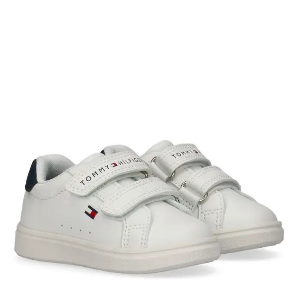 Low Cut Leather Velcro Sneakers 4 Image