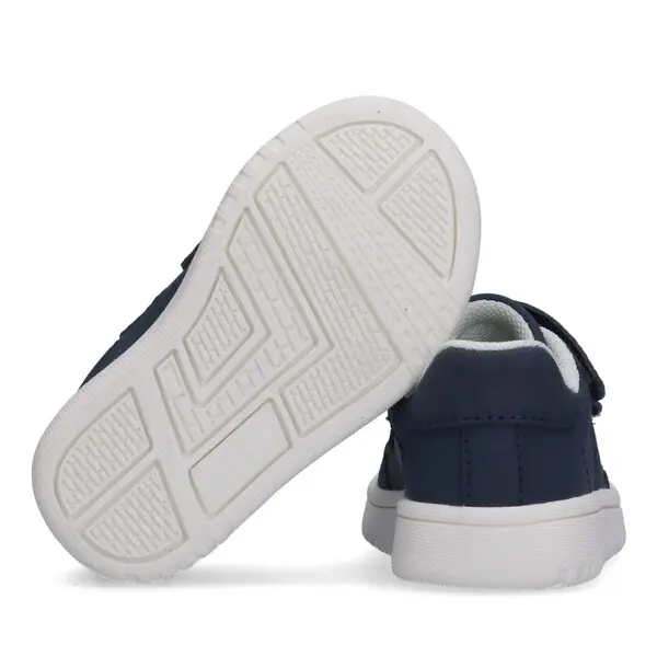 Kids Baby Boy Low Cut Leather & Suede Velcro Sneakers 3 Image