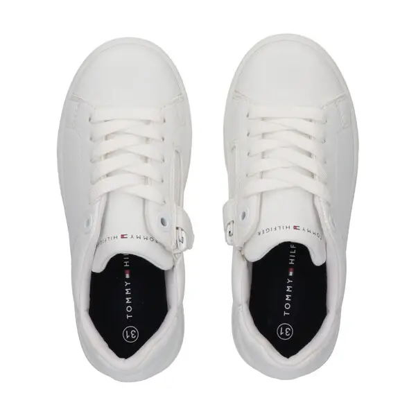 Leather Sneakers With Diagonal Brand Logo 1 Image