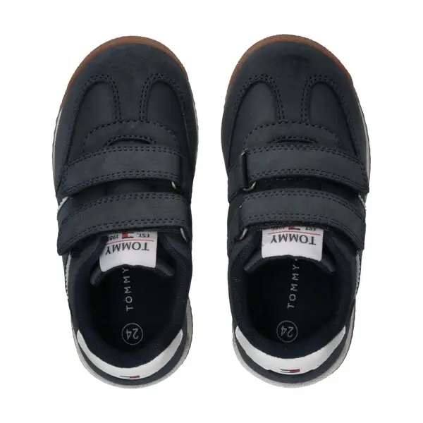 Baby Boy Suede & Leather Sneakers With Double Strap Closure 1 Image