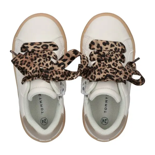 Sneakers With Leopard Print Ribbon Laces 1 Image