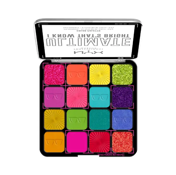 Nyx Professional Makeup Ultimate Shadow Palette - 04 I Know Thats Bright 2 Image