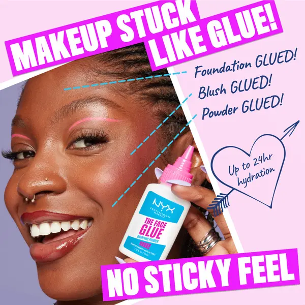 Nyx Professional Makeup The Face Glue Primer, Gripping Primer, up to 24 hour hydration, up to 24 hour makeup wear, 35ml 8 Image