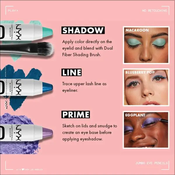 Nyx Professional Makeup Jumbo Eye Pencil, Eyeshadow & Eyeliner Pencil  4 Image