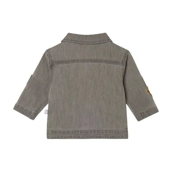 Denim Jacket with Musical Instrument Patches 1 Image