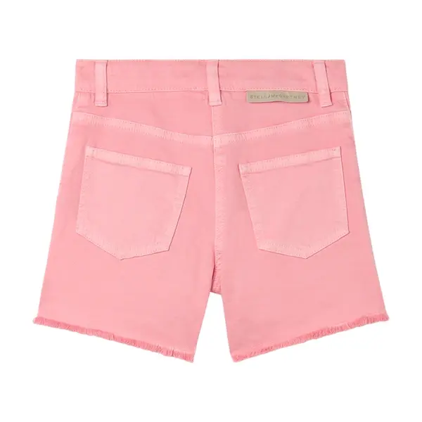 Pink Tulip Embroidered Denim Shorts 1 Image