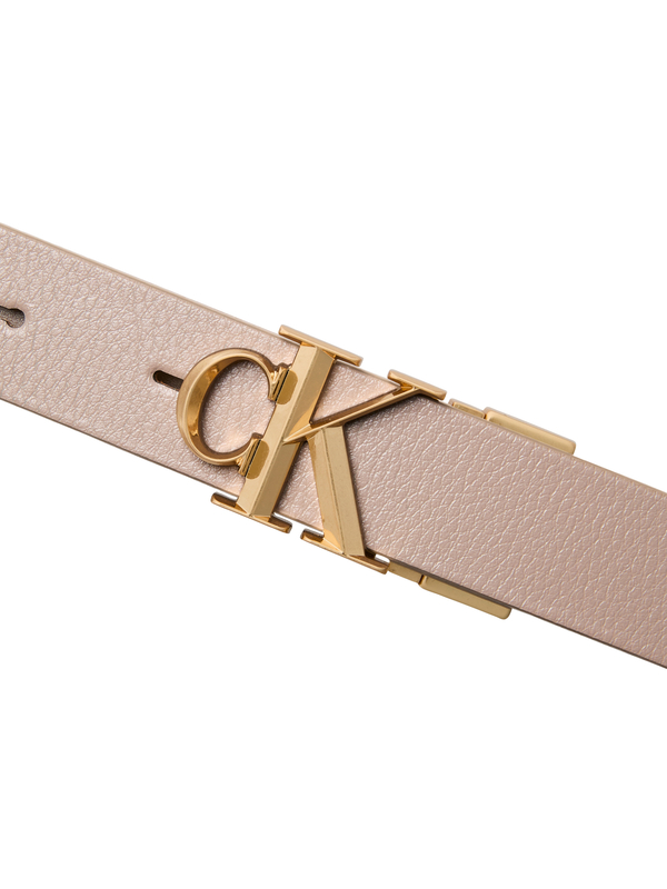 Reversible Monogram Buckle Pebbled Leather Belt 2 Image