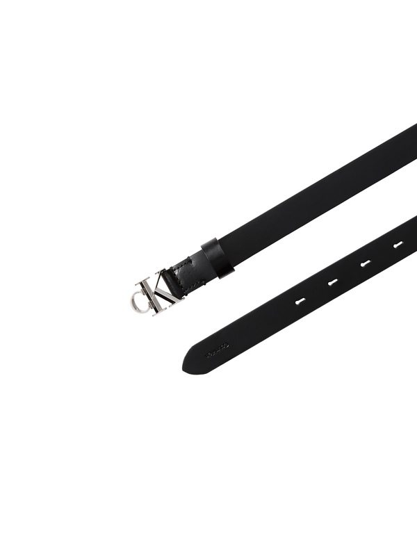 Smooth Leather Belt with Silver Plaque Buckle 1 Image