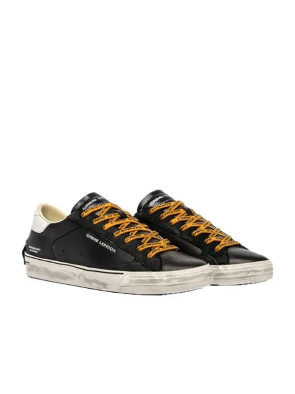 Distressed Black 2.0 Dusky Leather Sneakers 2 Image