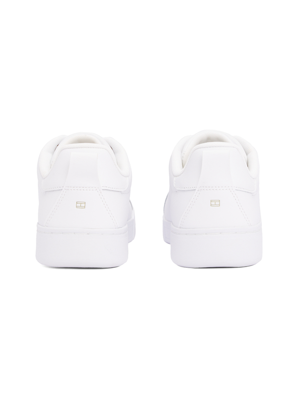 Basic Leathe Lace Up Sneakers with Eye-catching Shimmer 3 Image