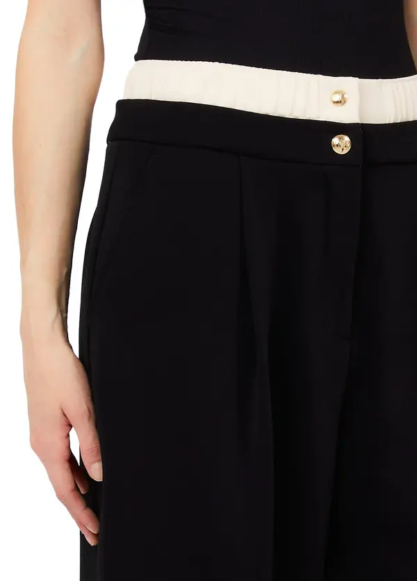Slouchy Trousers with Double Waistband 3 Image