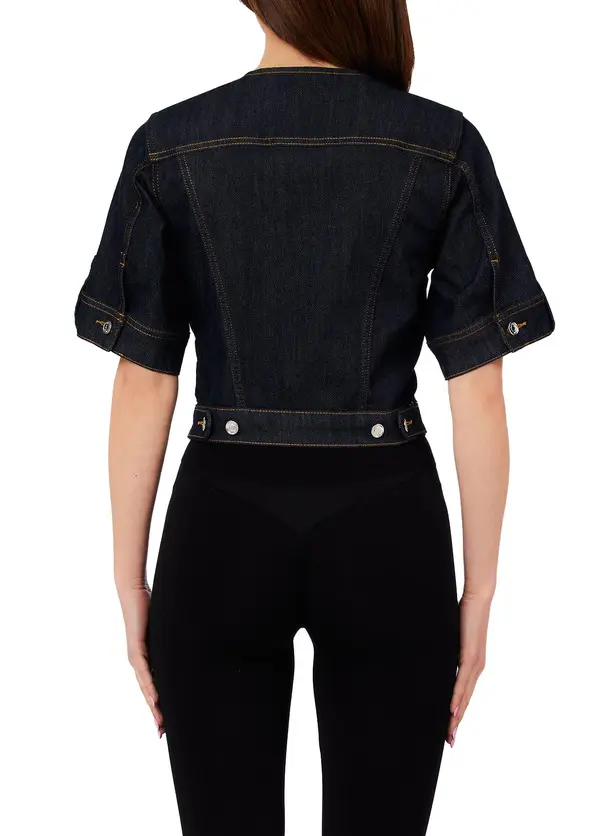 Short-Sleeve Denim Jacket 2 Image