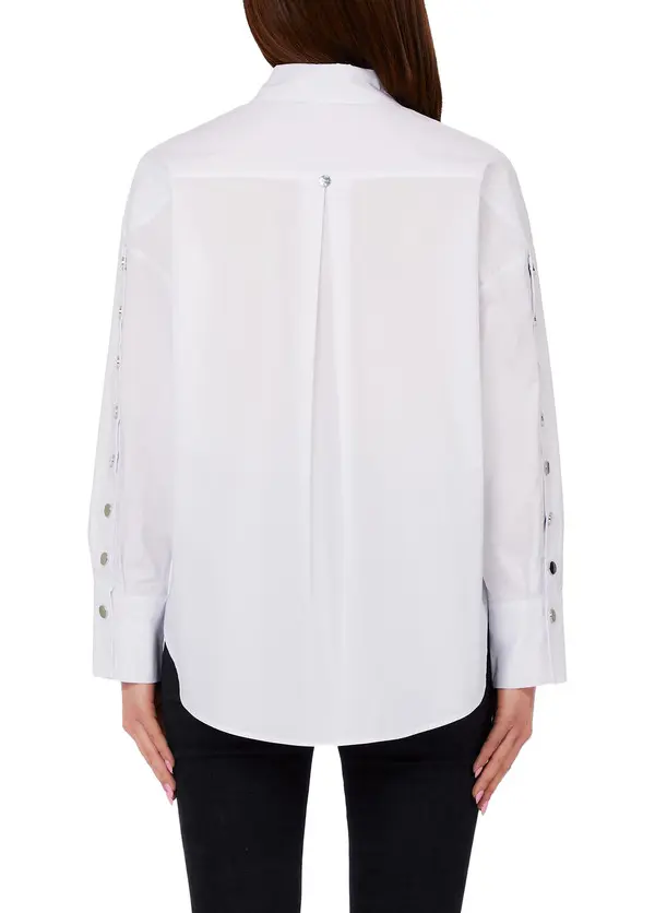 Poplin Shirt with Buttoned Arms 2 Image