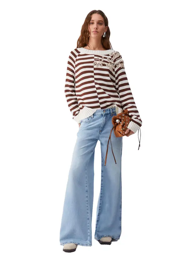 Flared Jeans with Side Slits 2 Image