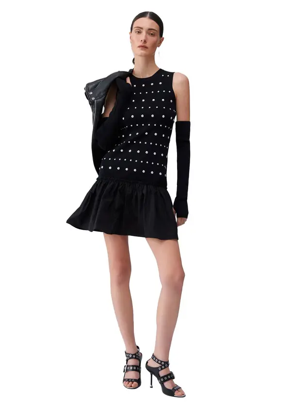 Knit Dress with Thumbhole Sleeves 1 Image