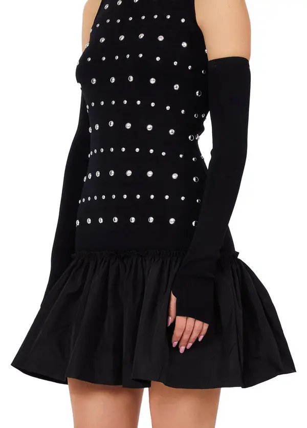 Knit Dress with Thumbhole Sleeves 2 Image